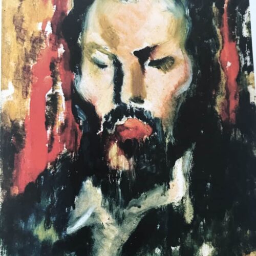 portrait of a violin player by Carmelo Mangion
