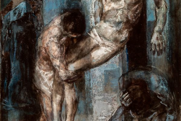 The Descent from the Cross Oil on canvas 162x120cm Signed and dated, 1964 Private Collection, Malta