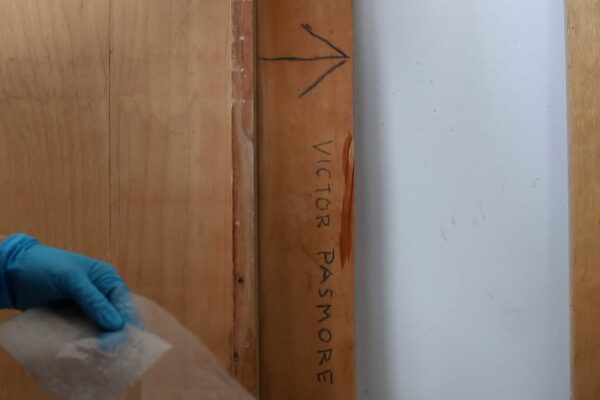 Restoration taking place on Victor Pasmore's signature