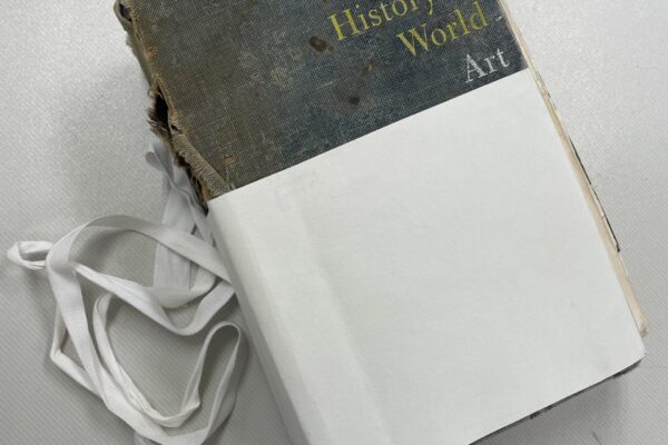 Hardback worn out book titled History of World Art_victor pasmore