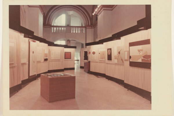 Emvin Cremona next to work, courtesy of The Cremona Family Archives