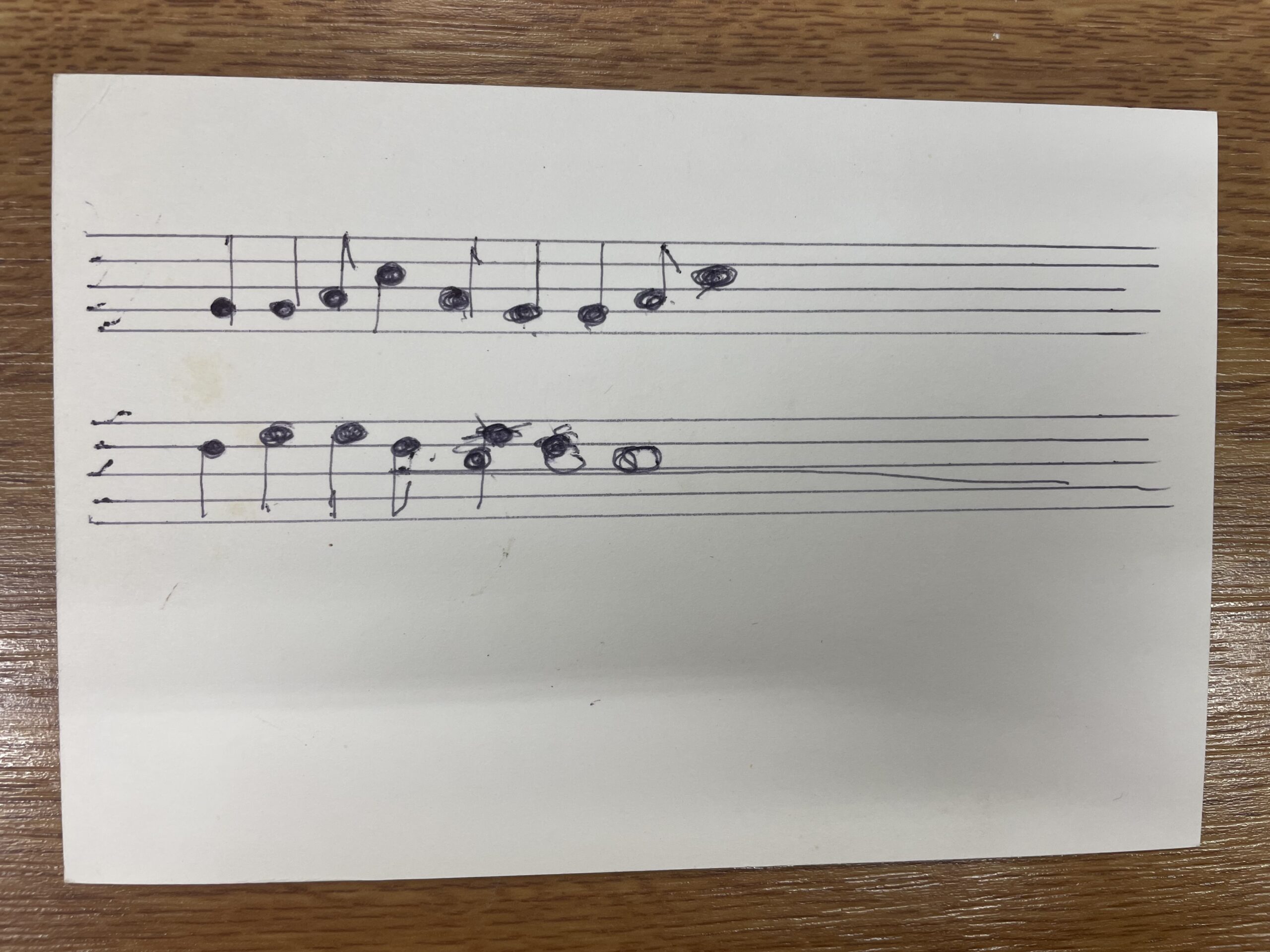 musical notes hand drawn